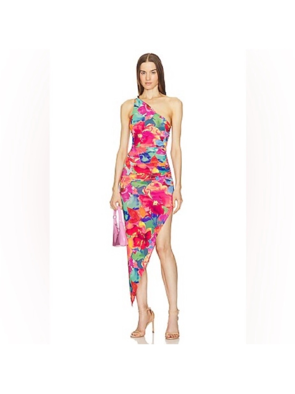 Michael Costello Georgia midi dress floral medium
